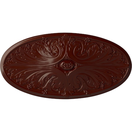 Ekena Millwork Madrid Ceiling Medallion, Hand-Painted Brushed Mahogany, 24 3/4"W x 12 1/2"H x 1 3/4"P CM24X12MABMF